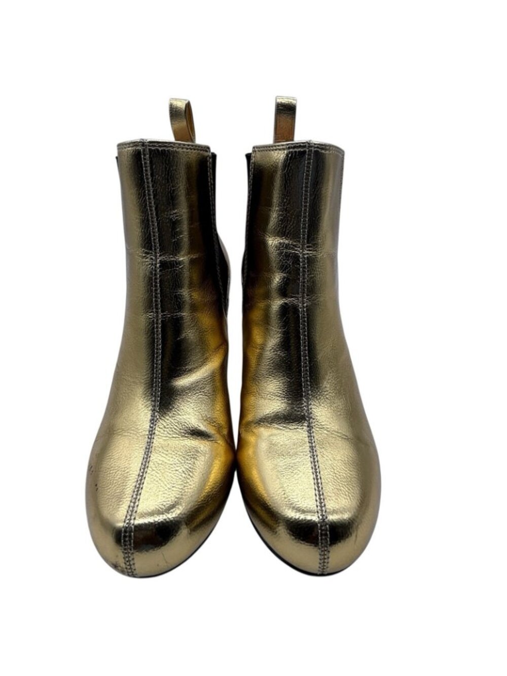 But Another Innocent Tale Ankle Boots, Heels B.A.I.T Women’s Size 10 Gold - Picture 3 of 16